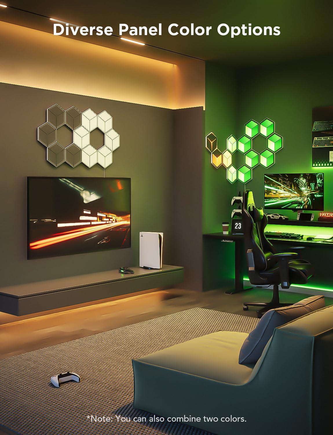 پنل روشنایی هوشمند 7 عددی گووی مدل Govee Glide Hexagon Light Panels Ultra H606 - Image 2