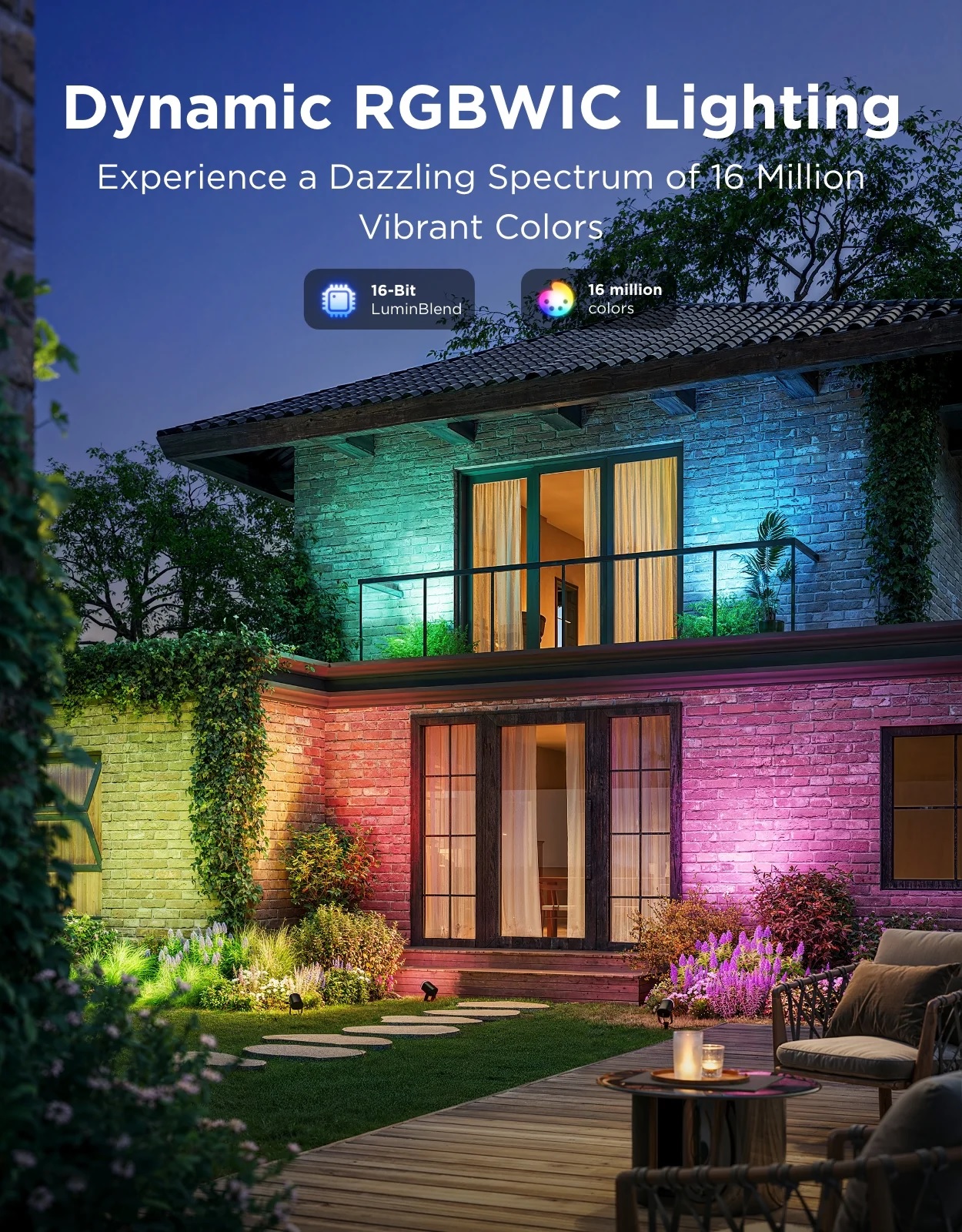 پروژکتور هوشمند فضای باز گووی Govee Outdoor Spotlights 2 H7093 - Image 2