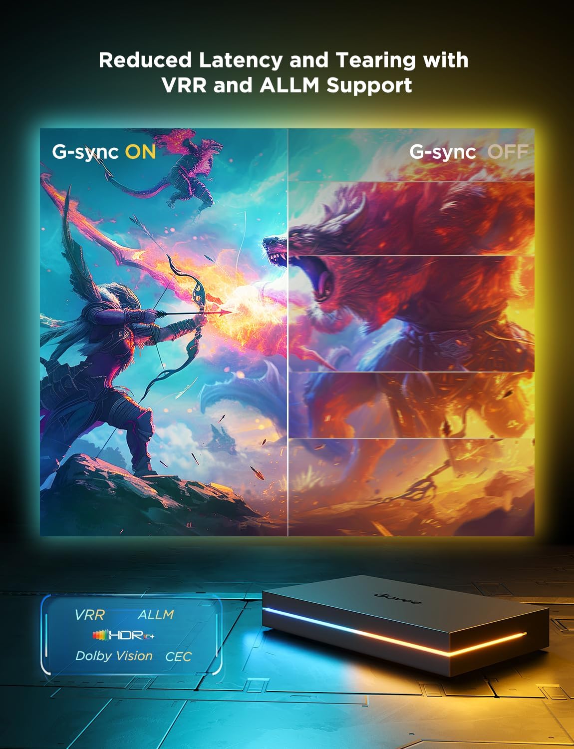 ریسه هوشمند تلویزیون 75-85 اینچ گوو Govee AI Sync Box 2 H6604c - Image 2