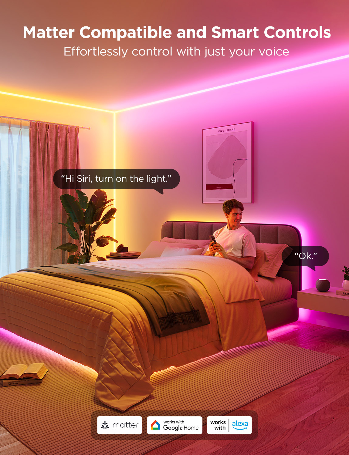 ریسه هوشمند نئون فلکسی قابل برش 5 متری Govee Neon Rope H6641 مناسب کنج دیوار - Image 2