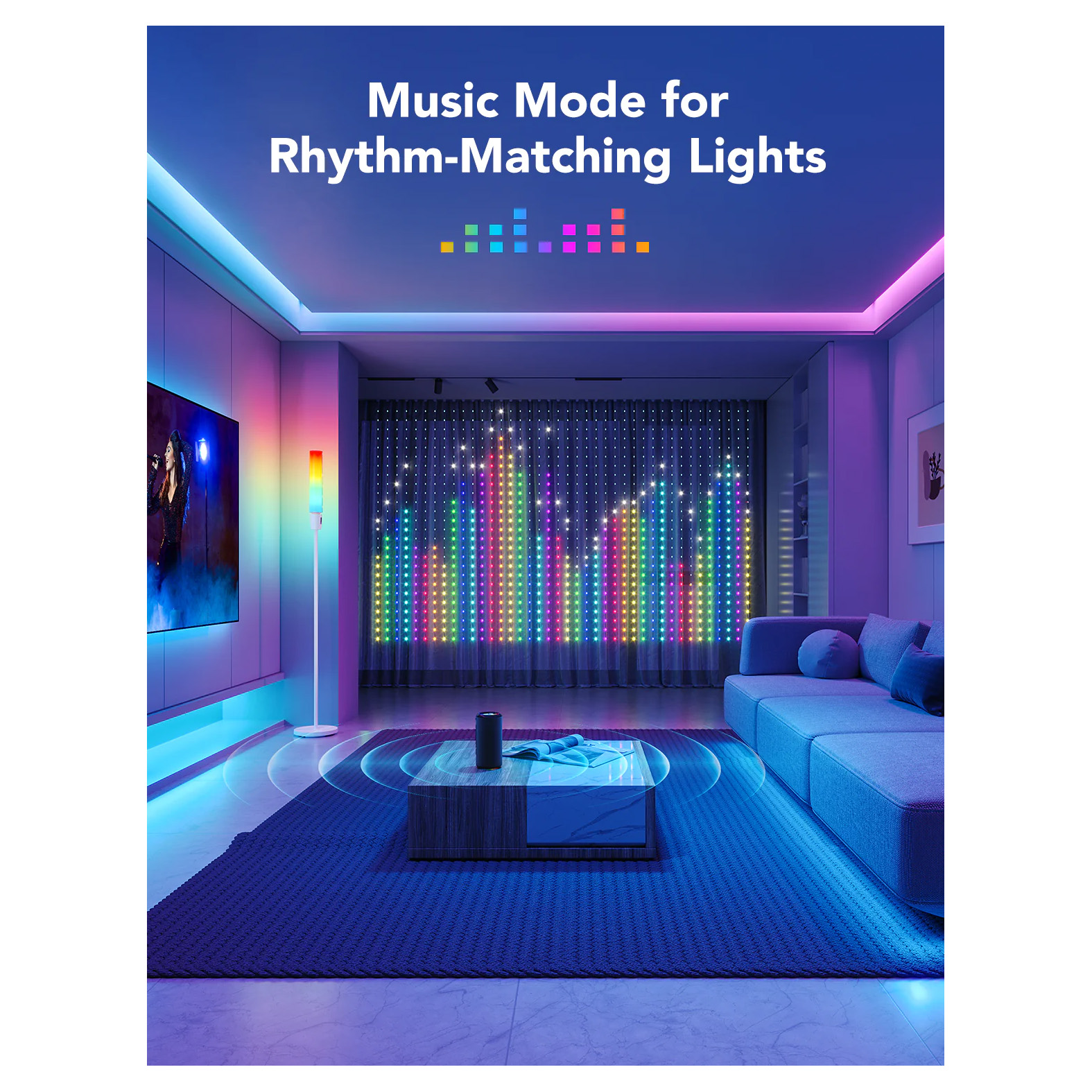 ریسه هوشمند پردهای گووی مدل Govee Curtain Lights H70B1 - Image 2