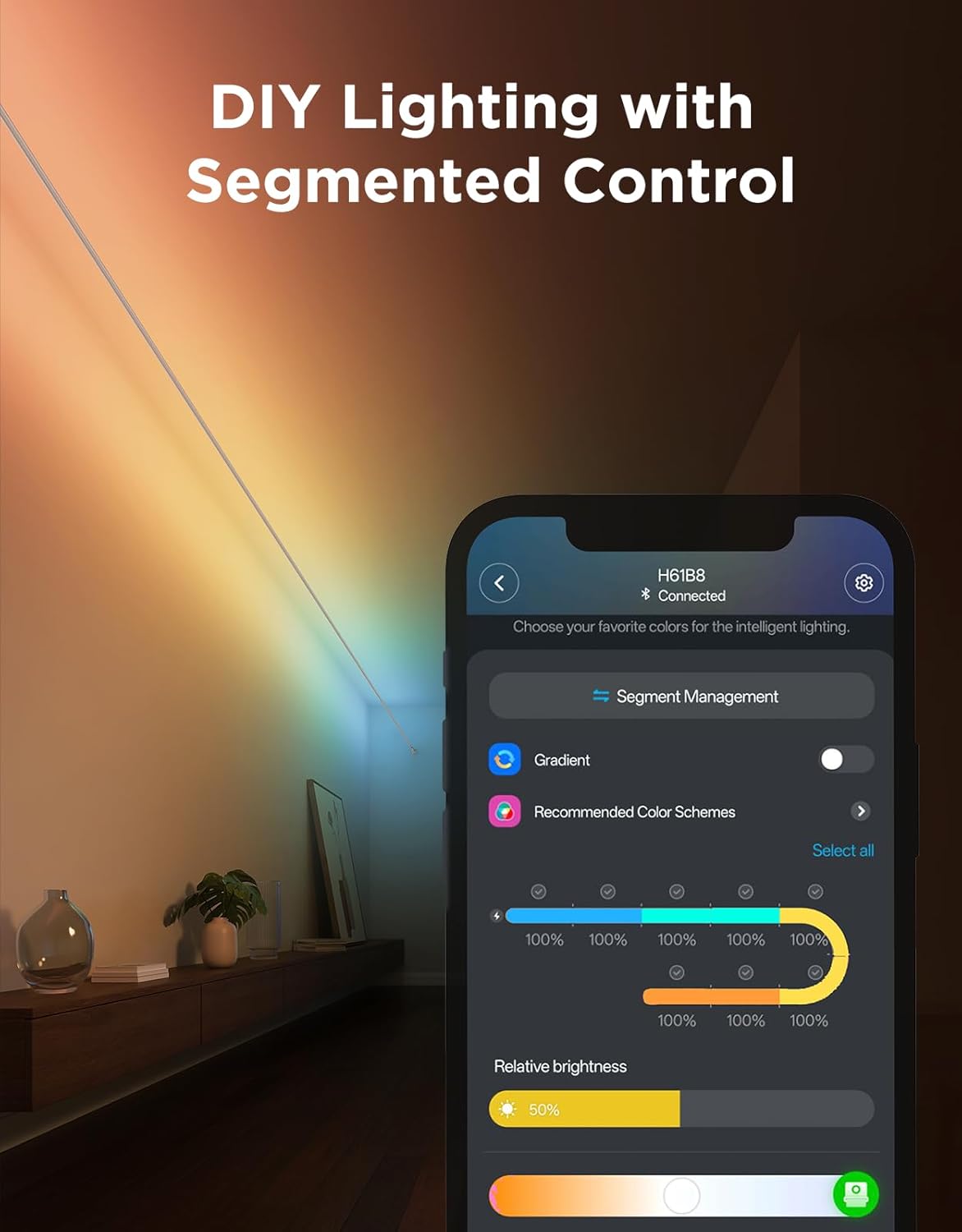 ریسه هوشمند 4 متری با کیت Skyline گووی مدل Govee Strip Light with Skyline Kit H61B8 - Image 4