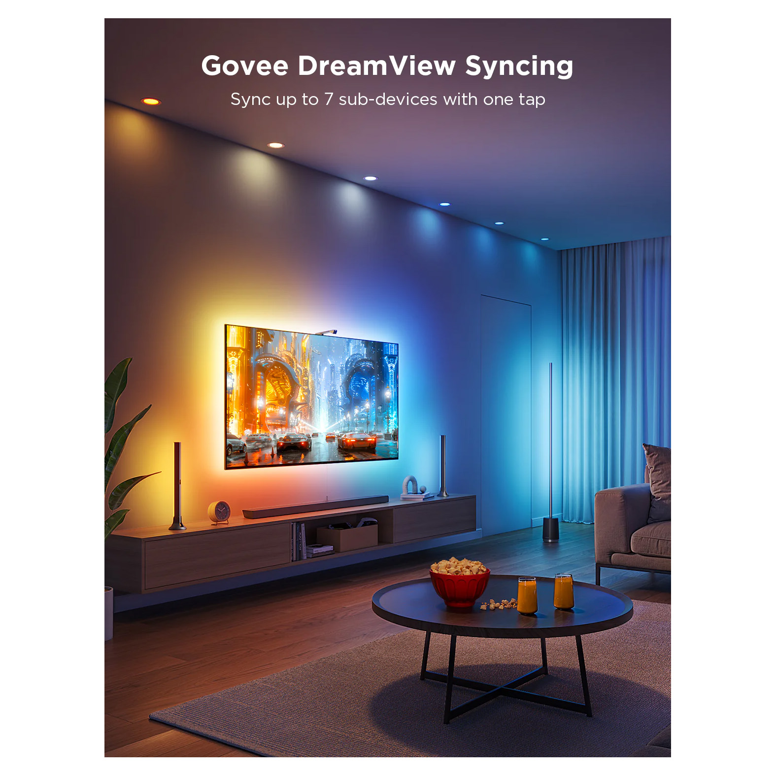 پک روشنایی هوشمند گووی 55 تا۶۵ اینچ Govee TV Backlight 3 Lite Kit H605A - Image 2