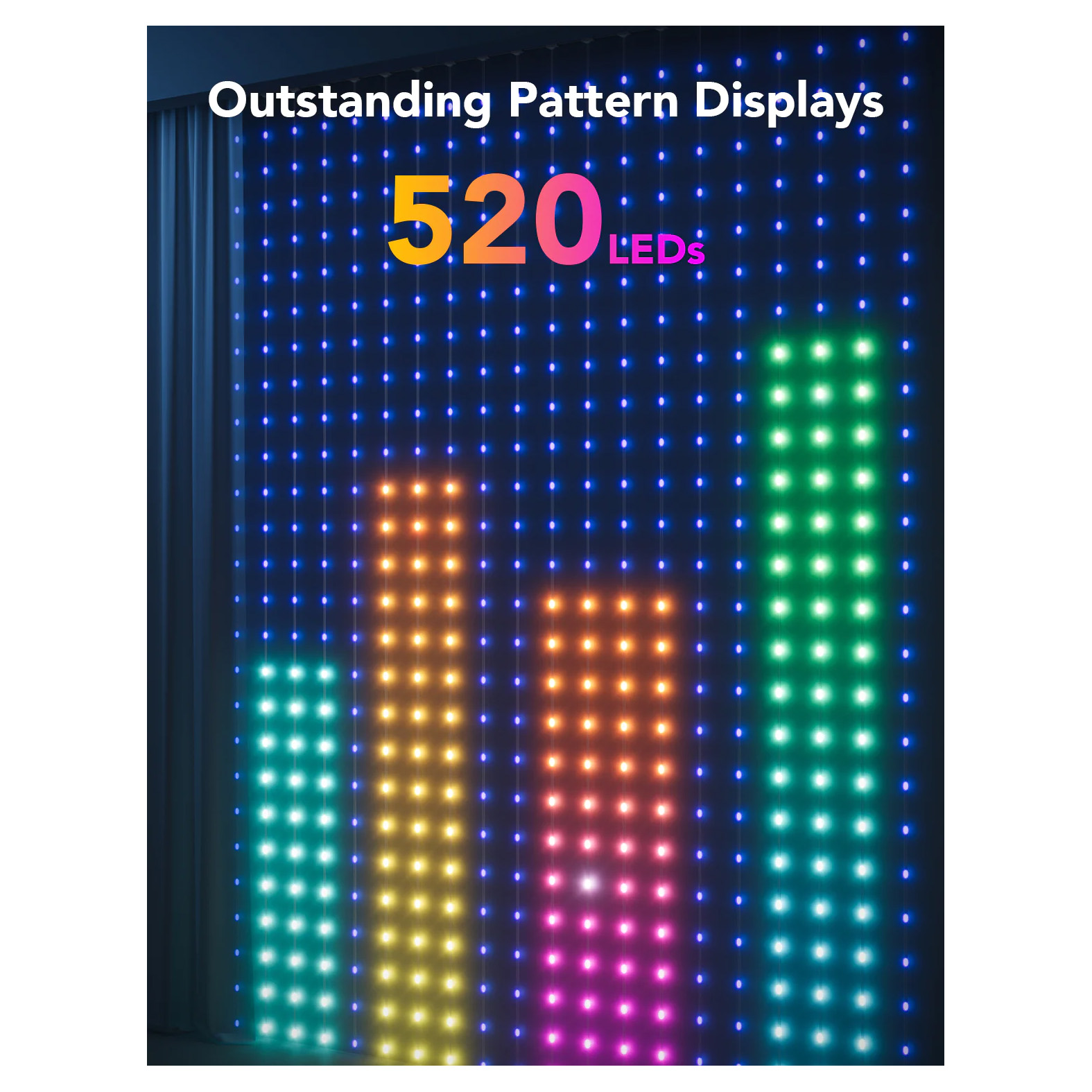 ریسه هوشمند پردهای گووی مدل Govee Curtain Lights H70B1 - Image 4