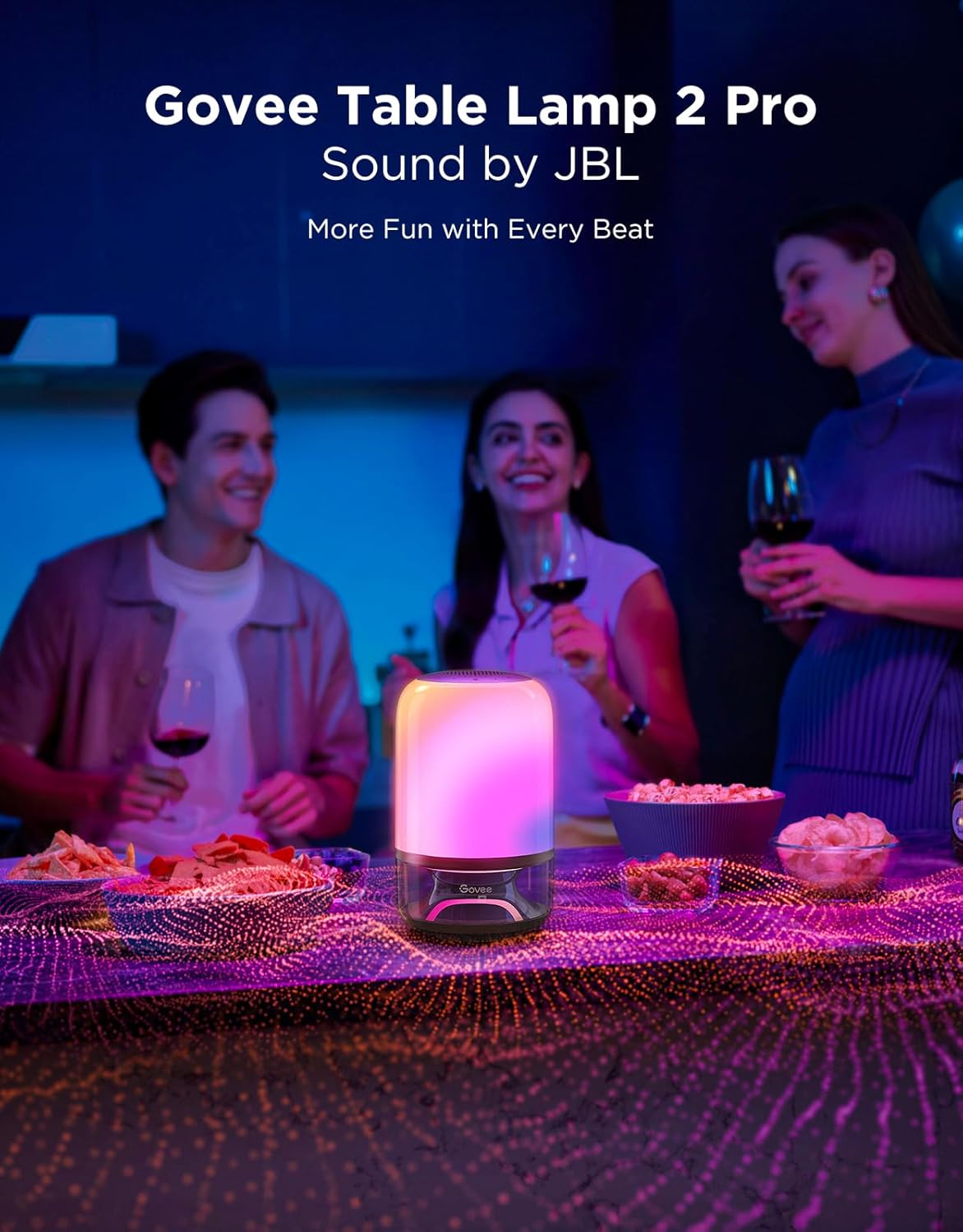 چراغ هوشمند رومیزی گووی مدل Govee Table Lamp 2 Pro x Sound by JBL H6020 - Image 3