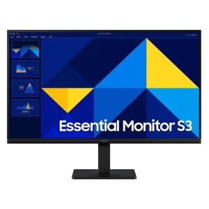 مانیتور 27 اینچ سامسونگ مدل Essential Monitor S3 S30GD LS27D300GAMXUE، رزولوشن Full HD، نرخ بروزرسانی 100 هرتز، پنل IPS، دارای درگاه‌ ارتباطی D-Sub و HDMI 1.4